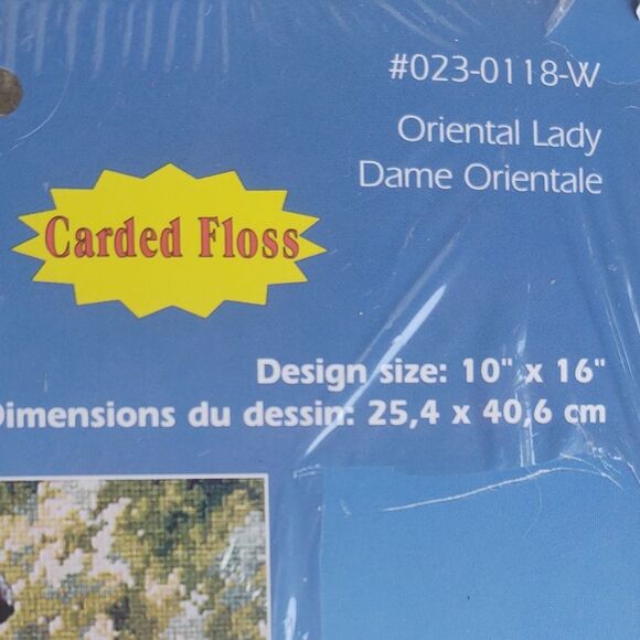 Janlynn Designs for the Needle Japanese Lady Counted Cross Stitch Kit 10x16 14Ct - Picture 4 of 6